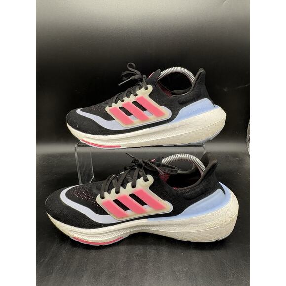 Adidas Ultraboost Light Running Sneakers Shoes Black Pink IE1764 Women’s Size 9 - Picture 2 of 7